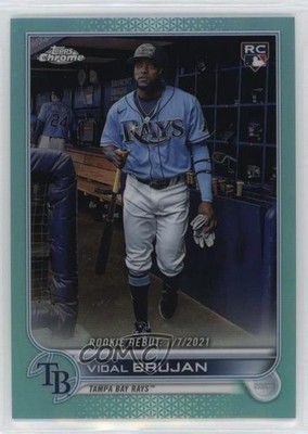 2022 Topps Chrome Update Debut Aqua Refractor 79/250 Vidal Brujan Rookie RC 0c6
