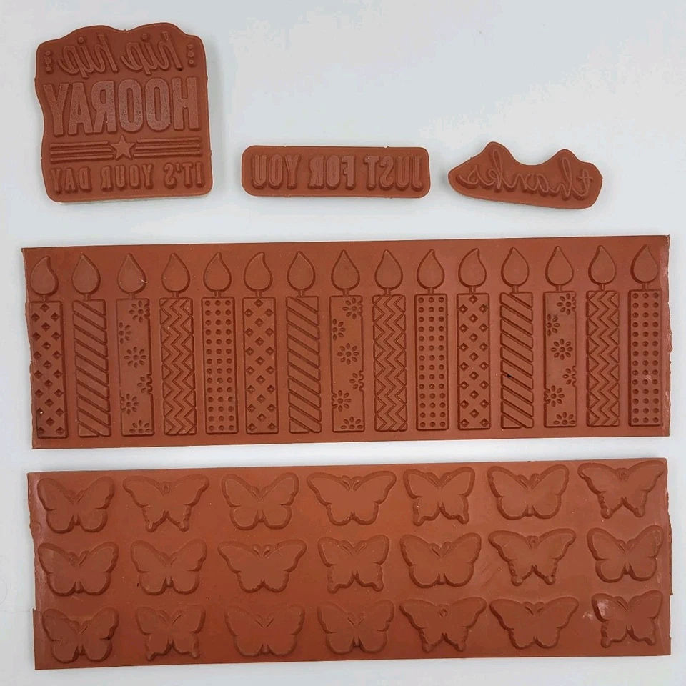 Stampin' Up! Резиновый штамп лот смешанные наборы цветок свечи бабочки клетку баннер - Изображение 3 из 4