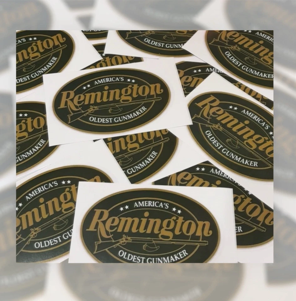 2 PACK - REMINGTON RIFLES AMERICAS OLDEST GUNMAKER DIECUT 6” OVAL STICKER LOT - Image 3 of 4