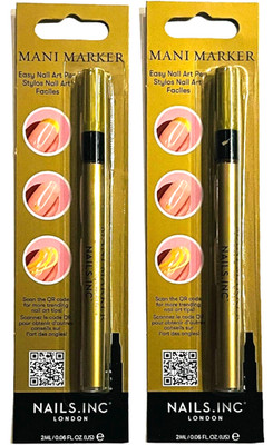 2 X Mani Marker Nails Inc Art Pens Gold London Set Easy Sunshine Paint Vegan