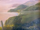 Original oil painting/Charles H White/California coast/8 x 10 /antique Frame