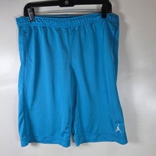 Jordan Boys Blue Mesh Athletic Basketball Shorts Size L 12-13 Yrs Jumpman Logo