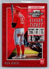 2019 Panini Chronicles #9 Nick Senzel Contenders Optic Ruby Wave #/199