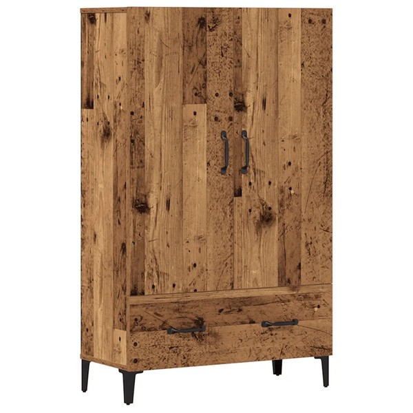 Hohes Highboard Altholz-Optik 70X31X115 Cm Holzwerkstoff Stauraum-image