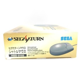 Sega Saturn Gray Shuttle Mouse + Mouse Pad Set HSS-0102 w/manual box Japan