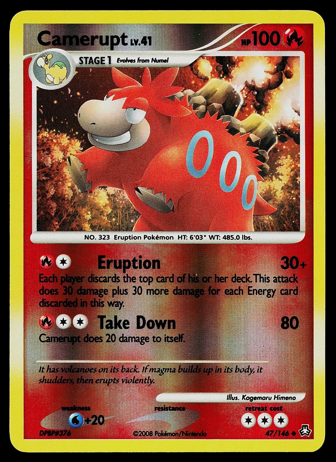 Pokemon Card - Camerupt Legends Awakened 47/146 Reverse Holo Uncommon