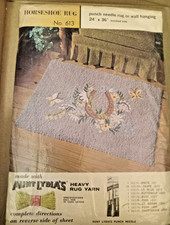 VTG - Aunt Lydia's Needle Punch Rug Pattern - Horseshoe - In Original Packaging