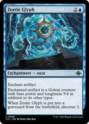 Zoetic Glyph Light Play, English Magic the Gathering MTG The Lost Caverns of Ixa
