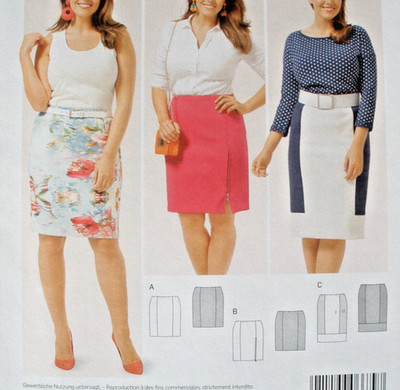 Burda Sewing Pattern 6679 Women's Misses' Panel Skirt Pattern Plus Size 20-34