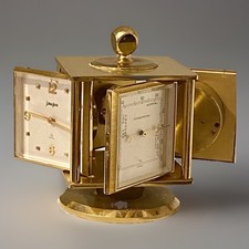 Antique Brass Desk clock/weather Station In Very Good Condition BY Neiman Marcus