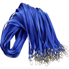 50 Pcs Blue Lanyards for Id Badges, Blue Lanyard for Keys, Multipack Lanyards...