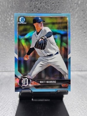 2018 Bowman Draft Chrome Matt Manning Sky Blue Prospect 188/402!