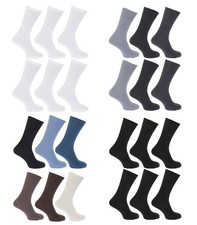 Non Elastic Loose/Soft Top Cotton Diabetic Socks 6-11/11-14 6 PAIRS 