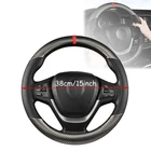 Carbon Fiber Leather Car Steering Wheel Cover Antislip Accessories For Chevrolet