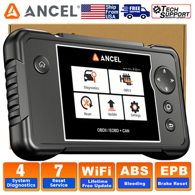 Check Engine ABS SRS TCM OBD2 Scanner Car Diagnostic Tool with 7 Reset Service