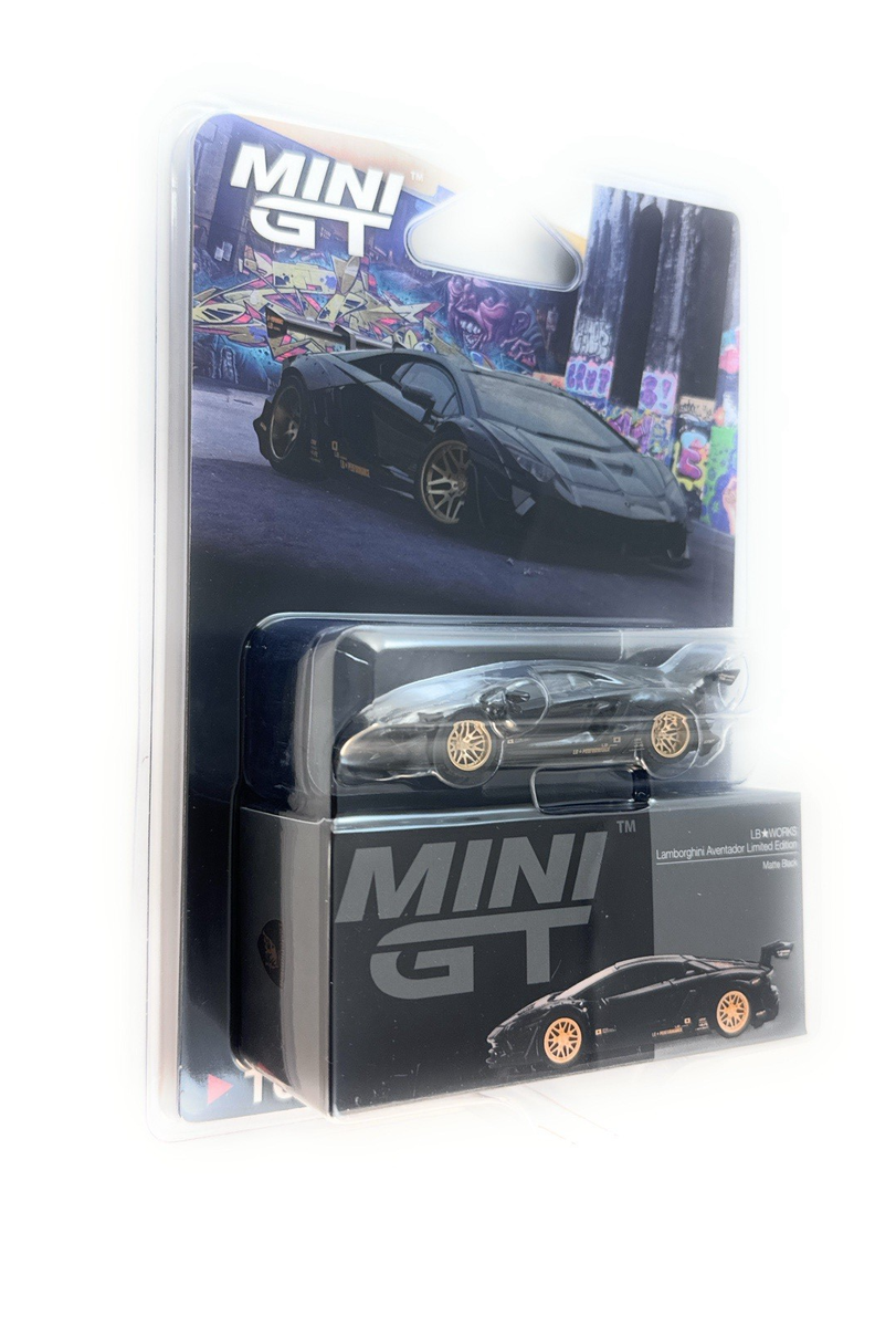 Mini GT LB WORK Lamborghini Aventador Matte Black 1:64 Blister