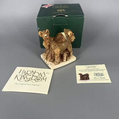 HARMONY KINGDOM TREASURE JESTS BRUNO'S BUDDIES (DOGS/ AIRDALES) SIGNED 0810