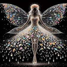 ZHUDENGXJL 5D Diamond Painting Kits for Adults,Colourful Angel Wings DZ815