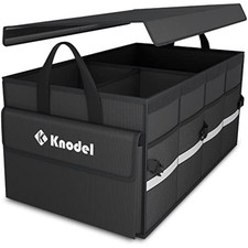 Trunk Organizer with Lid for Car, SUV, and Truck Medium, Black