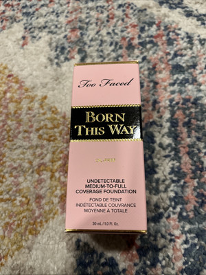 Too Faced Born this way Medium to Full Coverage Foundation Warm Sand 1oz NIB