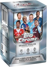 2026 Topps Chrome UEFA Club Competitions Soccer - Factory Sealed - Value Box