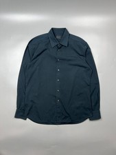 Men's Vintage Prada Black Cotton Shirt Collar Size 41 cm / 16 in (Y0437)
