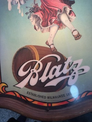 Vintage Blatz Lady Lighted Beer Sign works Great | eBay