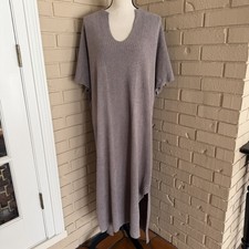 Barefoot Dreams V Neck Cozy Chic Ultra Lite Caftan Dress Lounge Comfort One Size