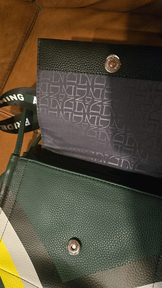 Harry Potter Slytherin Purse Danielle Nicole NWOT Crossbody Embroidered Leather - Image 4 of 4