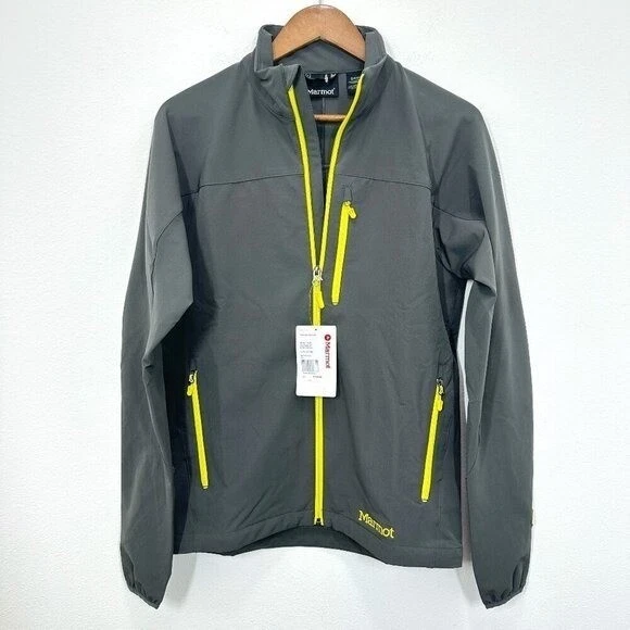 Marmot Men's Small Grey Yellow Tempo Jacket Lightweight Packable Full Zip NWT
Opens in a new window