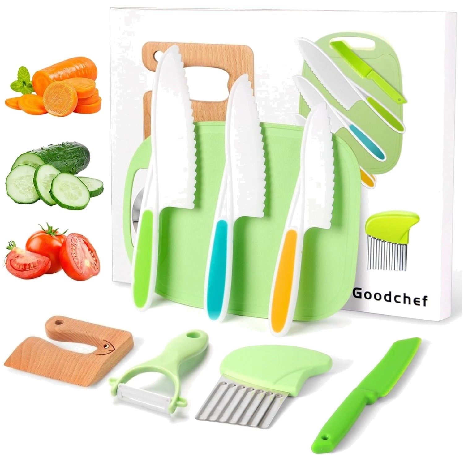 Sicheres Montessori Kindermesser Set, 8-teilig, Ideal ab 2 Jahren – Geschenkidee