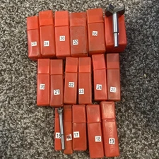 Lot of (17) Wood Drill Press Forstner Bits - EUC different size in cases