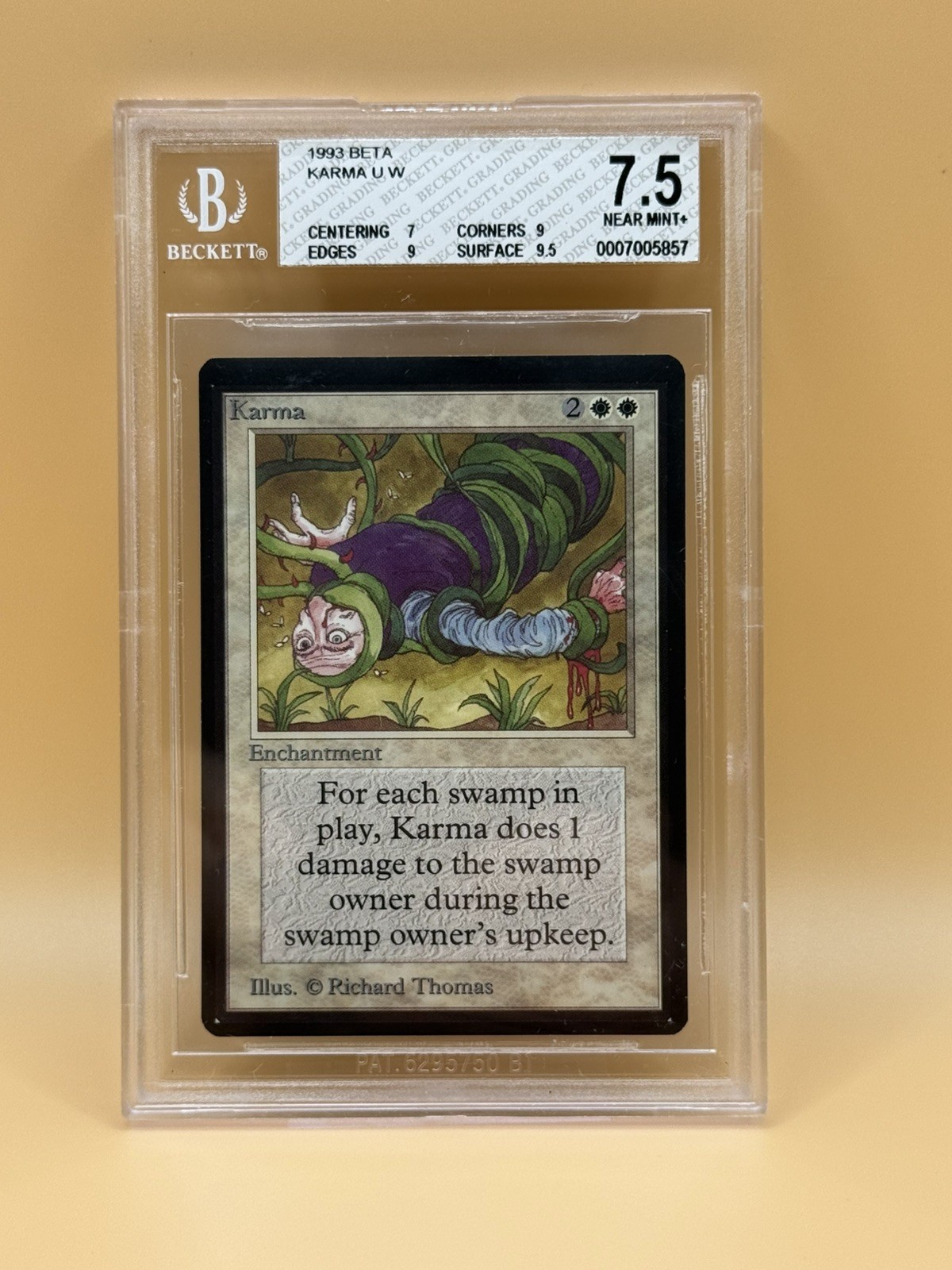 Karma – 1993 MTG Beta – BGS 7.5 NM+ – Vintage Magic