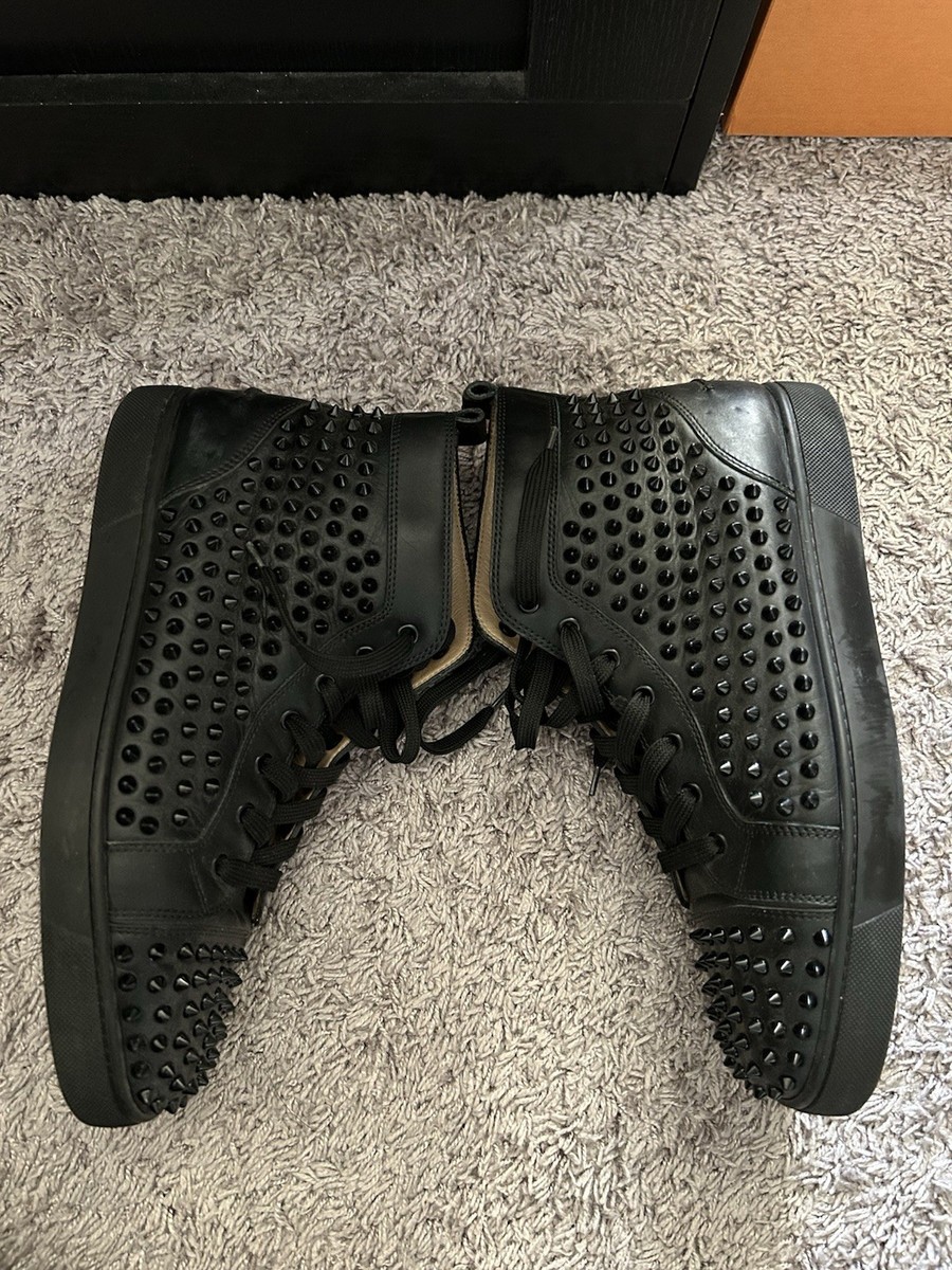 Christian Louboutin Men's Shoes (Flat Calf/Spikes) Red Bottoms