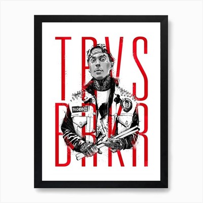 Travis Barker Blink Kunstdruck gerahmt Wandbild Poster Leinwanddruck Bild
