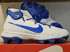 Nike Alpha Huarache NXT MCS Baseball Cleats White Blue Men's Size 13 DJ6519-105