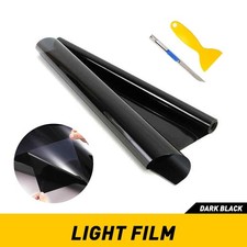 12x72 Gloss Dark Black Smoke Headlight Taillight Fog Light Tint Film Vinyl Am 12x72 Gloss Dark Black Smoke Headlight Taillight Fog Light Tint Film Vinyl Am