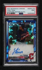 2021 Bowman Sapphire Edition Chrome Prospects Jose Tena PSA 9 MINT Auto 2l4