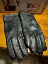 Womens Black Leather Gloves Large Totes Isotoner