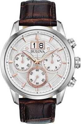 Bulova Herren Armbanduhr Sutton 96B309 Herrenuhr Chronograph Mineralglas B-Ware
