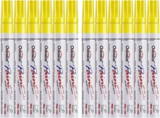 Lesun Yellow Paint Pens, 12 Pack Waterproof Oil-Based Paint Pen Set, Quick Dry