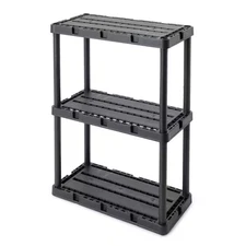 3 Shelf Knect-A-Shelf Solid Light Duty Storage Unit, W 12 In. X H 33 In. X D 24