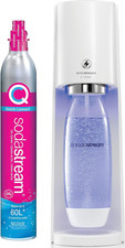 E-TERRA White Sparkling Water Maker with CO2 & Carbonating Bottle