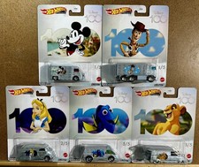 Hot Wheels Premium Pop Culture - Disney 100th Anniversary - Complete Set of 5