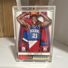 Panini 2014-15 Threads Rookie Threads Joel Embiid #79 Prime MEM /25 76ers