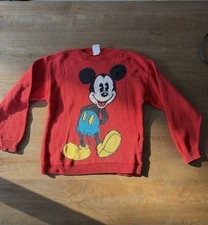 Vintage Rare Mickey Mouse Red Sweater From Mickey  Co 1990s 