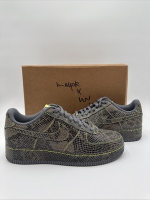 Nike Air Force Premium Low ID Grey Volt Snakeskin Sample 2013