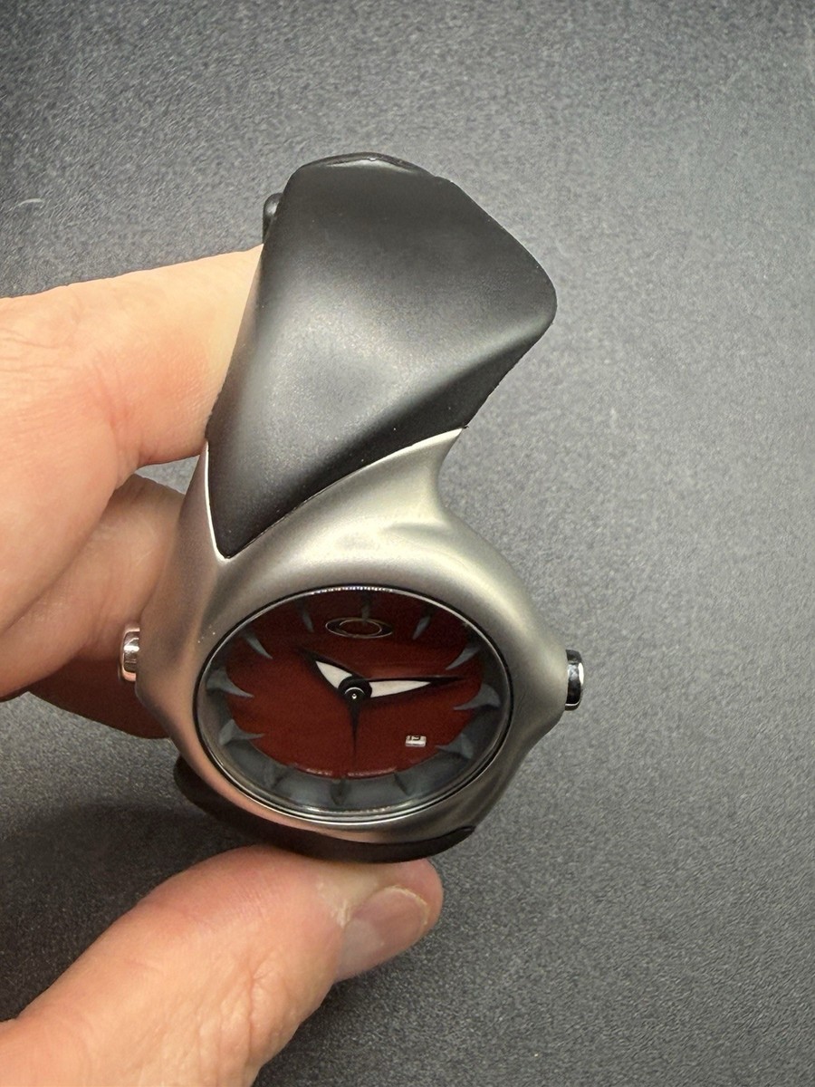 Oakley Crush 2.0 Stainless Steel/Red Chrome Watch New | eBay