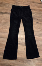 Anthropologie Pilcro Icon Flare Corduroy Pants Jeans Black Size 25- NWOT