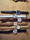 a Lot w/6 Vintage watches Bulova,seiko,jean cardot, Omega